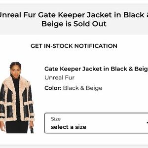 Unreal Fur Luxe Teddy Jacket in Black and Cream